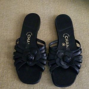Chanel Black Sandals